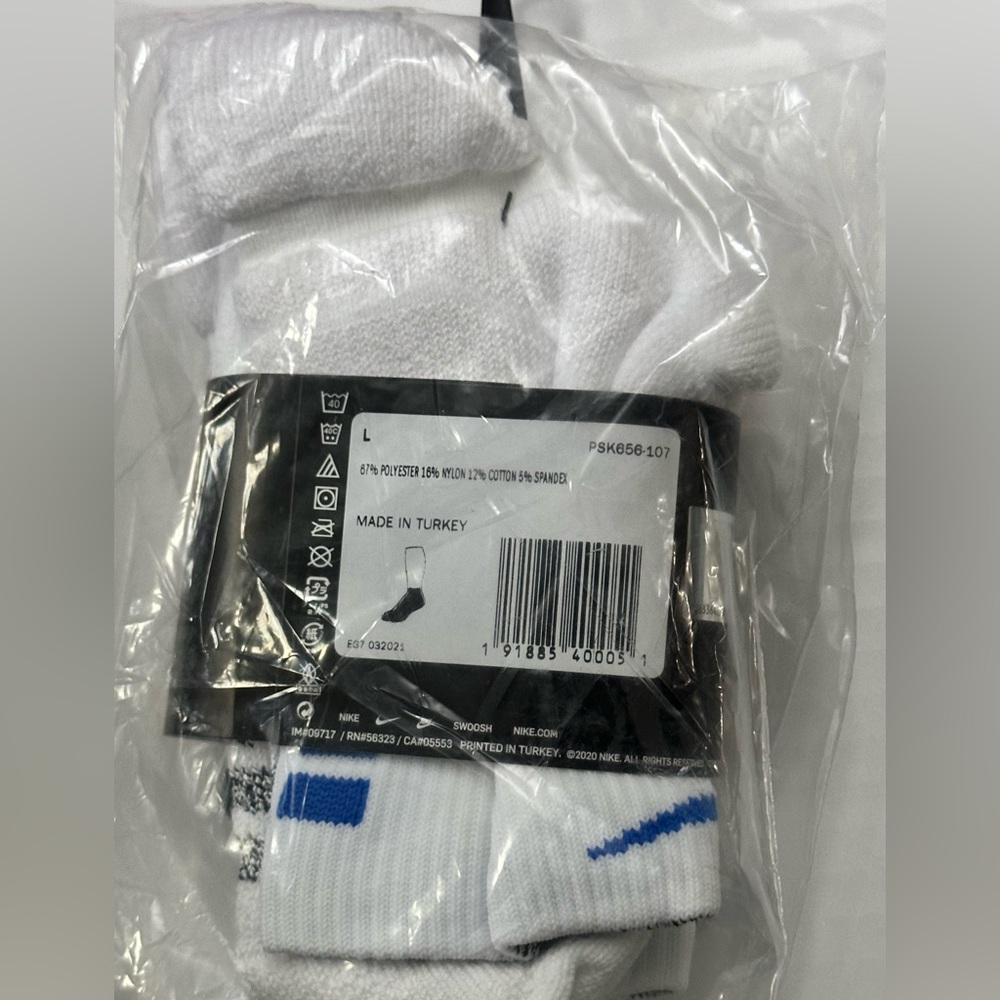 NWT Nike Men`s Elite NBA Grip Power Basketball ankle Socks - PSK656-107